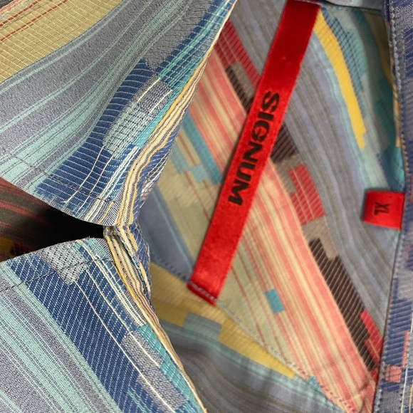 Signum %100 Cotton striped button shirt Sz.XL - Picture 6 of 8